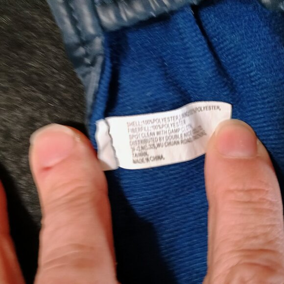 Double Nice Medium Navy Blue Quilted Puffer Dog Vest Pet Coat Warm - Picture 3 of 6